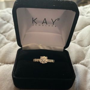 Certified diamond engagement ring